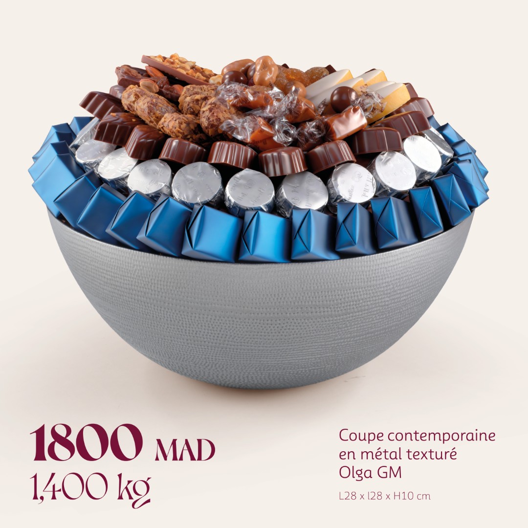 Coupe contemporaine en métal texturé Olga